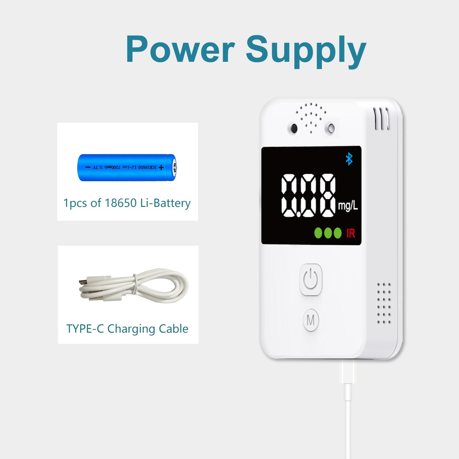 2024 Alcohol detector Portable Non-Contact Alcohol Breath Tester Breathalyzer Analyzer alcohol monitor meter