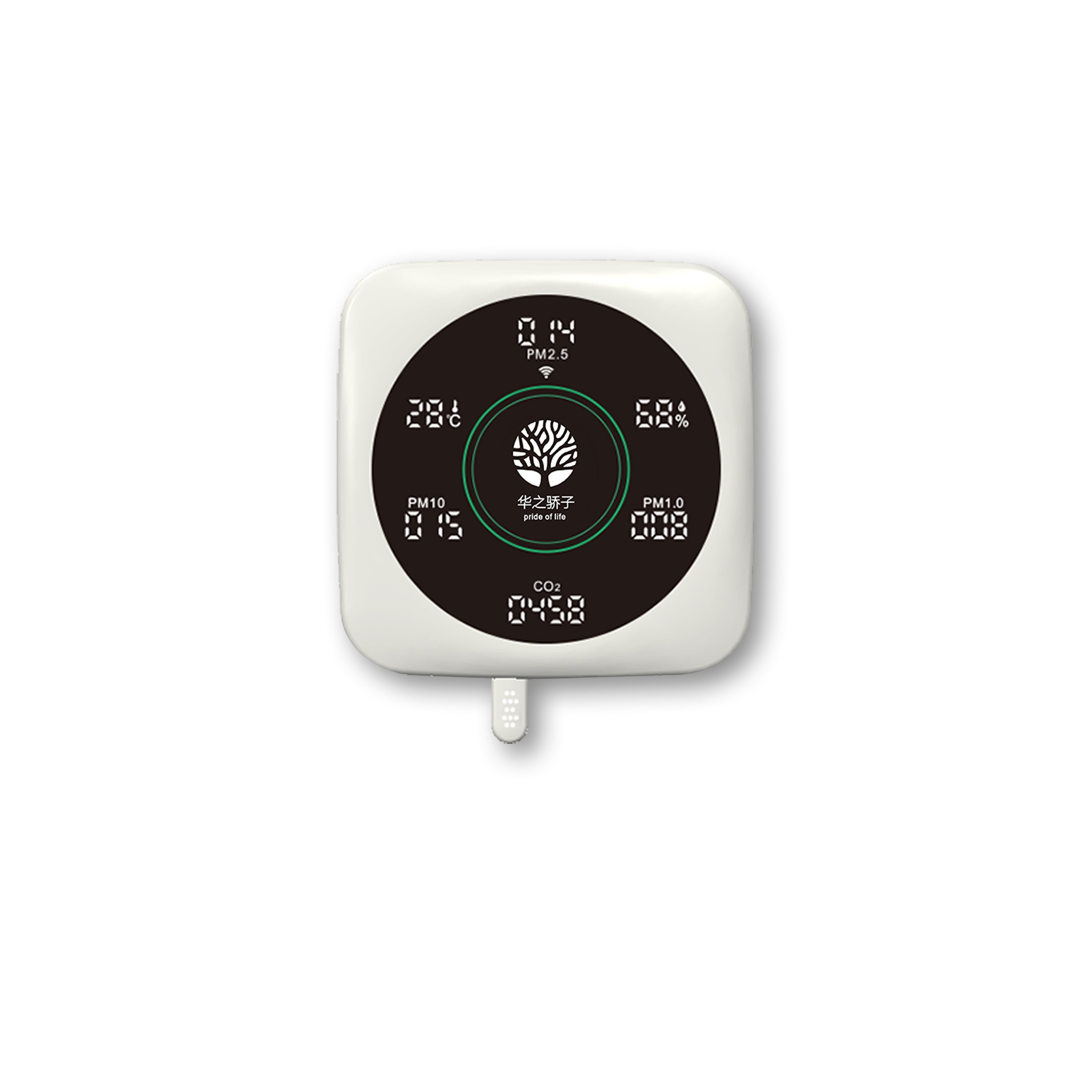 Air Quality Monitor CO2 Meter Gas Tester Dust Pm2.5 Pm10 pm1.0 Wall-mounted Monitor Detector