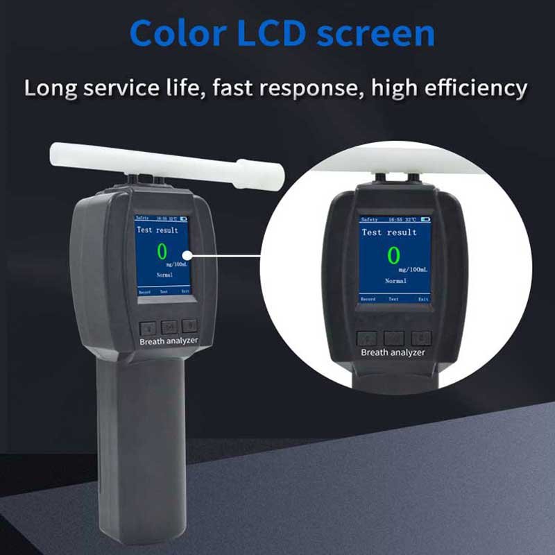 Breathalyzer Digital Alcohol Tester Detector ZM500 Breath Analyzer Audible Alert Portable with LCD Display
