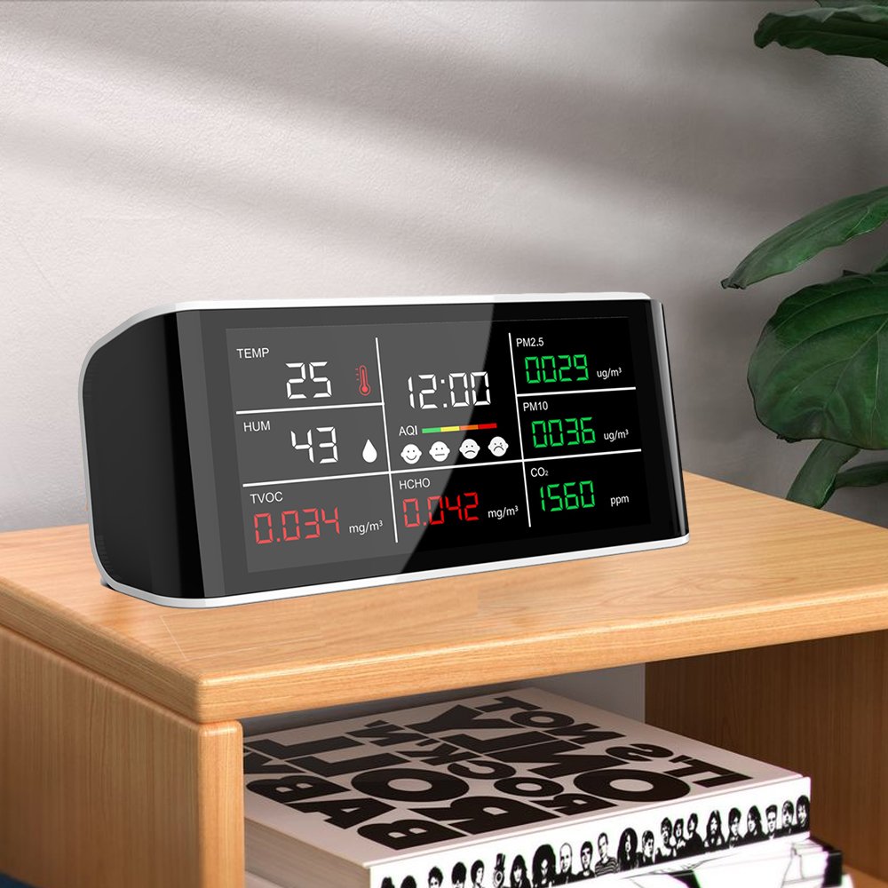 Portable CO2 meter CO2 alarm air quality monitor detector PM2.5 detector co2 detector with NDIR infrared sensor fine dust tester