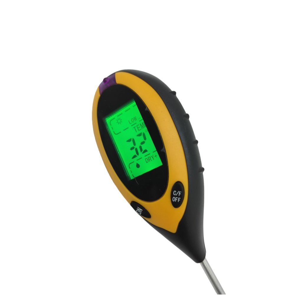 4 in 1 Soil Meter PH Tester Plants Moisture Meter Temperature Monitor Soil Detector Moisture Sensor Acidity Measure Instrument