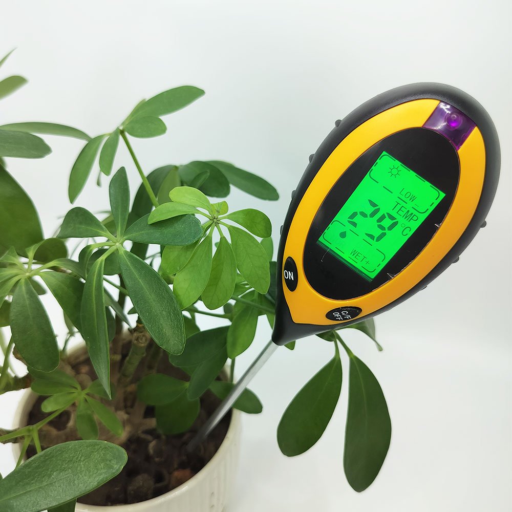 4 in 1 Soil Meter PH Tester Plants Moisture Meter Temperature Monitor Soil Detector Moisture Sensor Acidity Measure Instrument