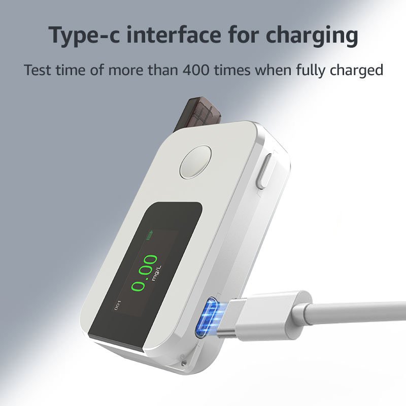 High Precision Eletrochemical Sensor Alcohol Tester Lithuim Battery Bac Breath Alcohol with LCD Display