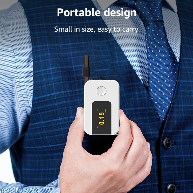 High Precision Eletrochemical Sensor Alcohol Tester Lithuim Battery Bac Breath Alcohol with LCD Display