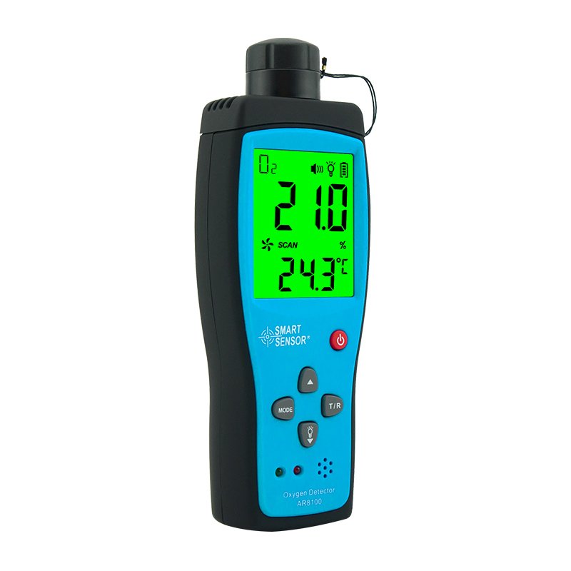 Smart Sensor AR8100 Portable O2 Air Detector Oxygen Gas Analyzer O2 Concentration Measuring Range 0-30% Detector Tester