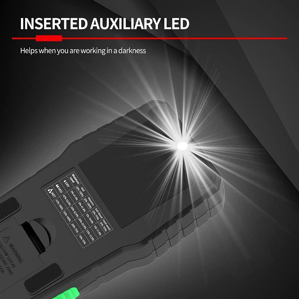Wall Moisture Sensor Digital Humidity Tester Non-contact Wood Moisture Meter Drywall Mold Moisture Detector