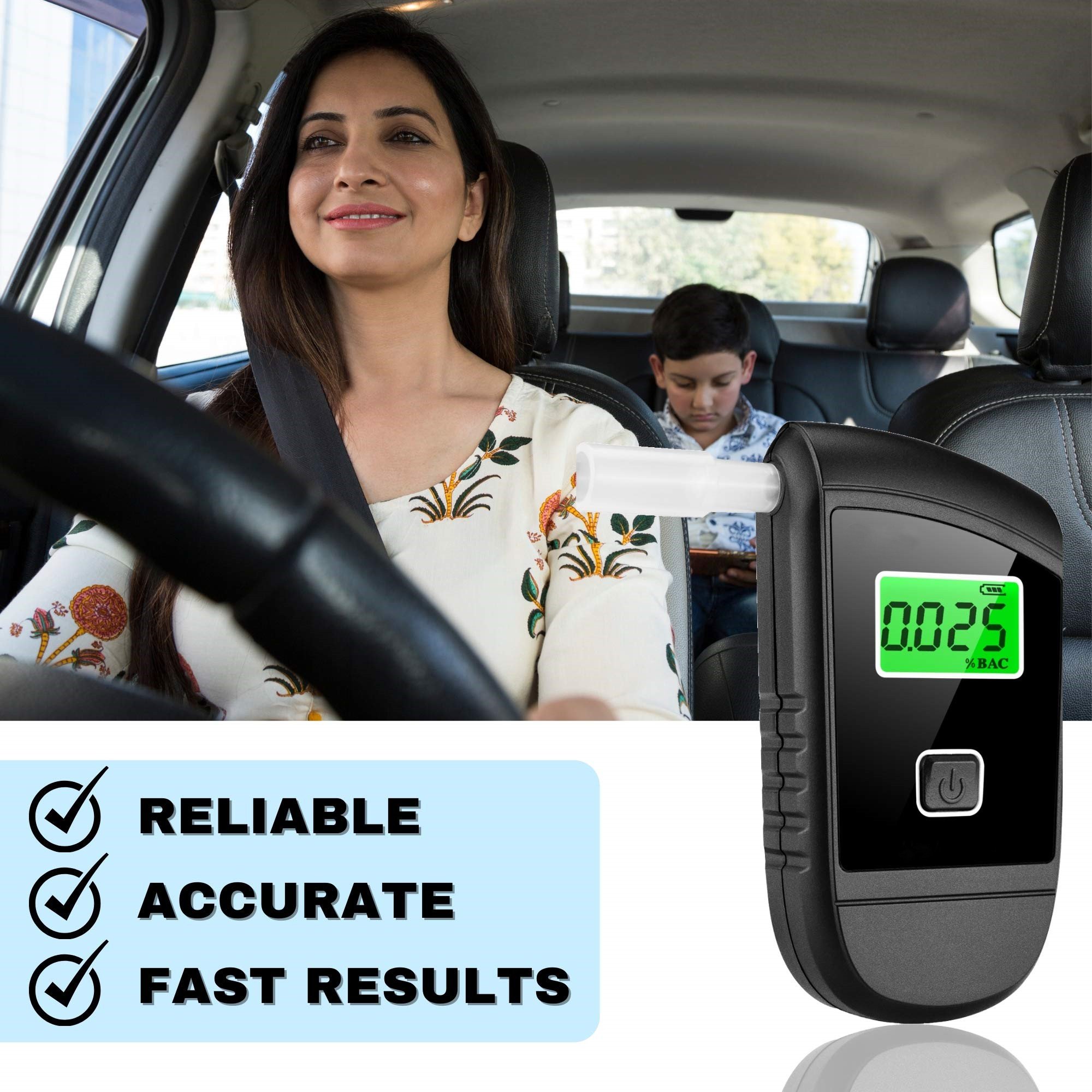 Professional-Grade Breathalyzers Portable Alcohol Tester with Digital LCD Screen Fast Accurate Blood Alcohol