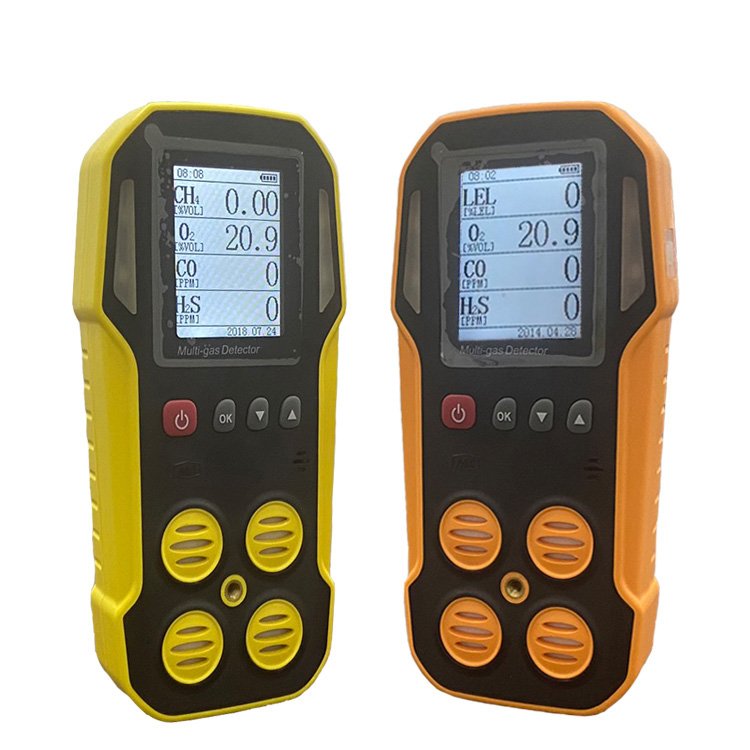 CE approved coal mine handheld sulphur hydrogen gas sensor detector LEL SO2 CO NO NO2 portable multi 4 in 1 gas analyzer