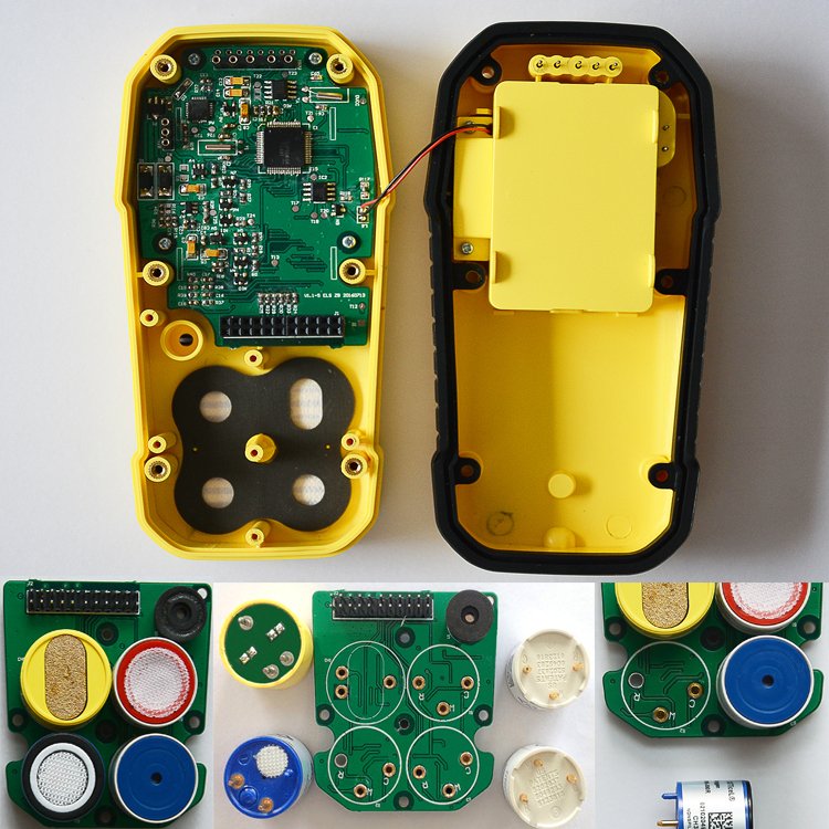 CE approved coal mine handheld sulphur hydrogen gas sensor detector LEL SO2 CO NO NO2 portable multi 4 in 1 gas analyzer