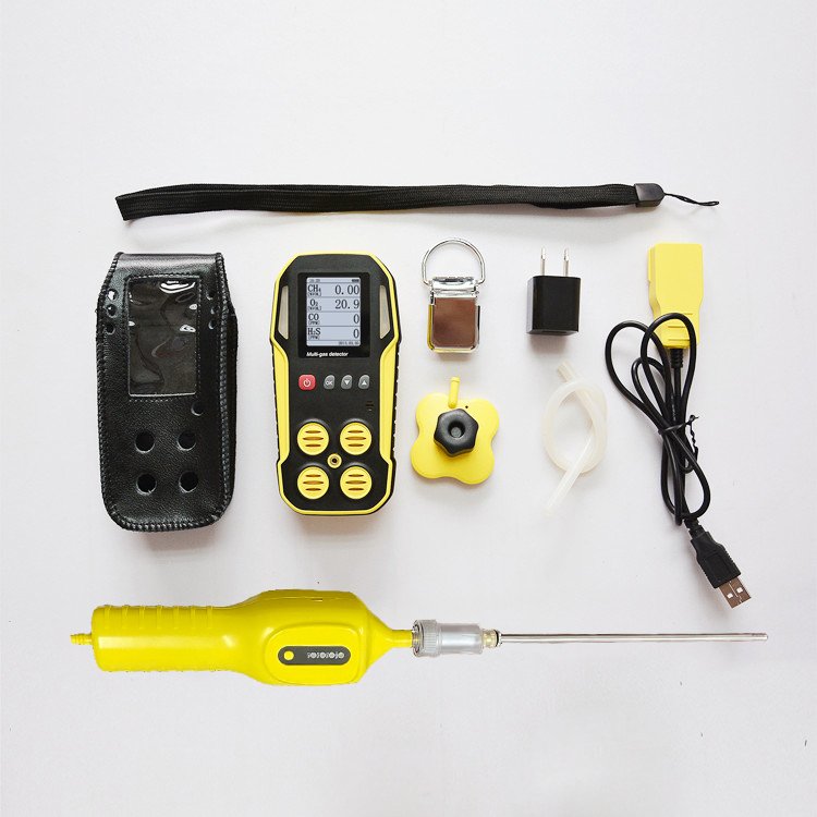 CE approved coal mine handheld sulphur hydrogen gas sensor detector LEL SO2 CO NO NO2 portable multi 4 in 1 gas analyzer