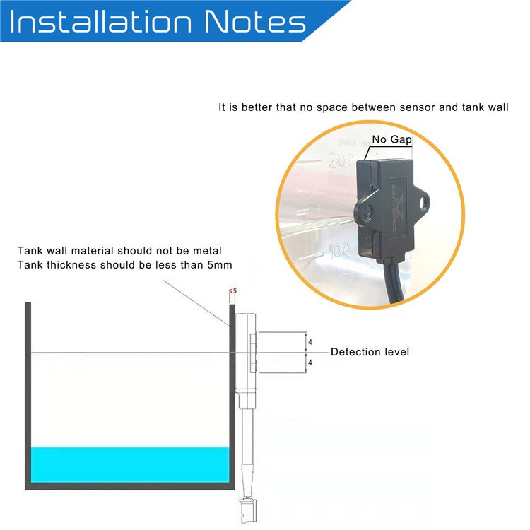 High Accuracy Non Contact Contactless Water Level Detector for Water Storage Tank Humidifier Capacitive Liquid Level Sensor