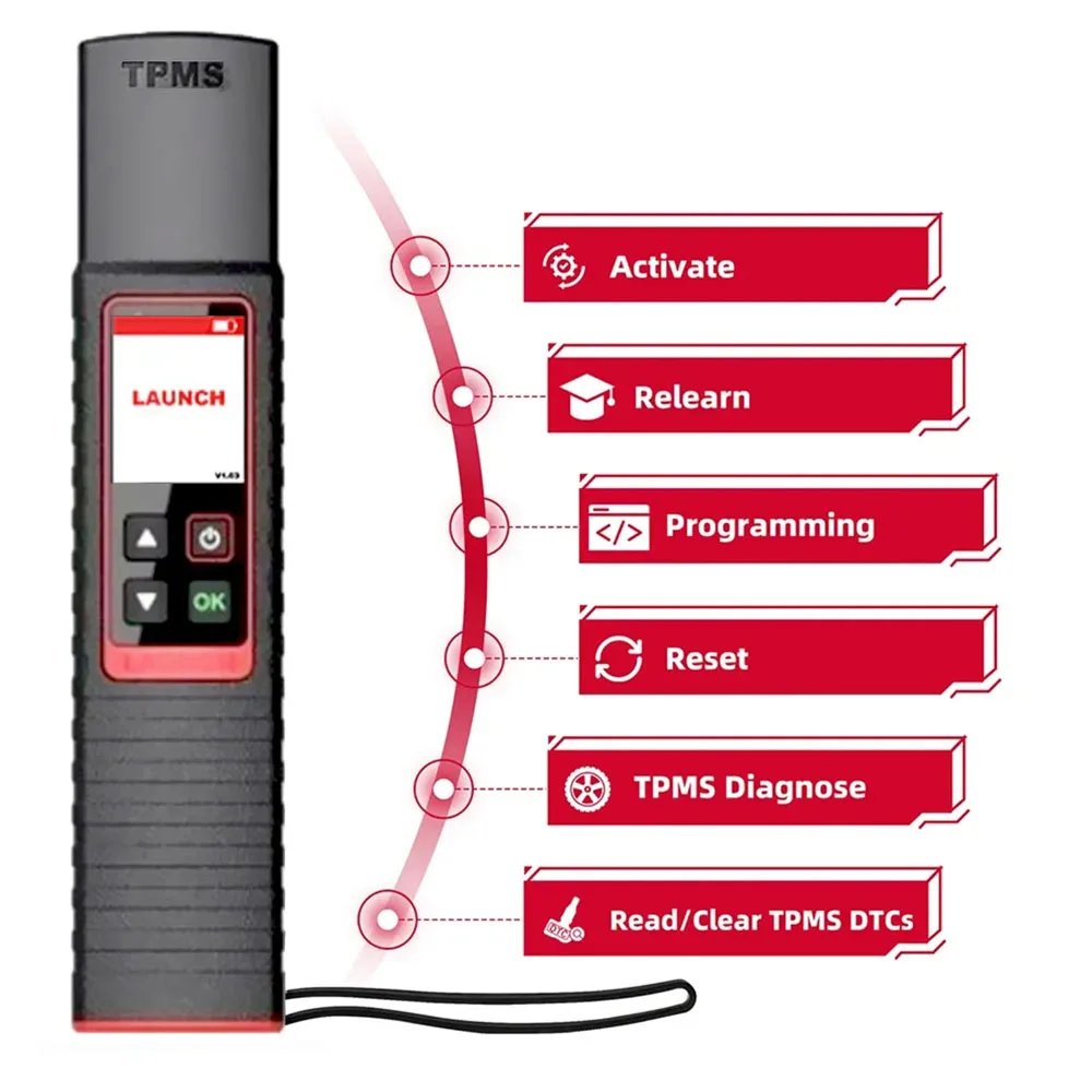 Launch X431 TSGUN TPMS 433 315MHZ 2 In1 RF-Sensor Handheld X-431 TSGUN Car Tire Pressure Detector Programming Diagnostic Tools