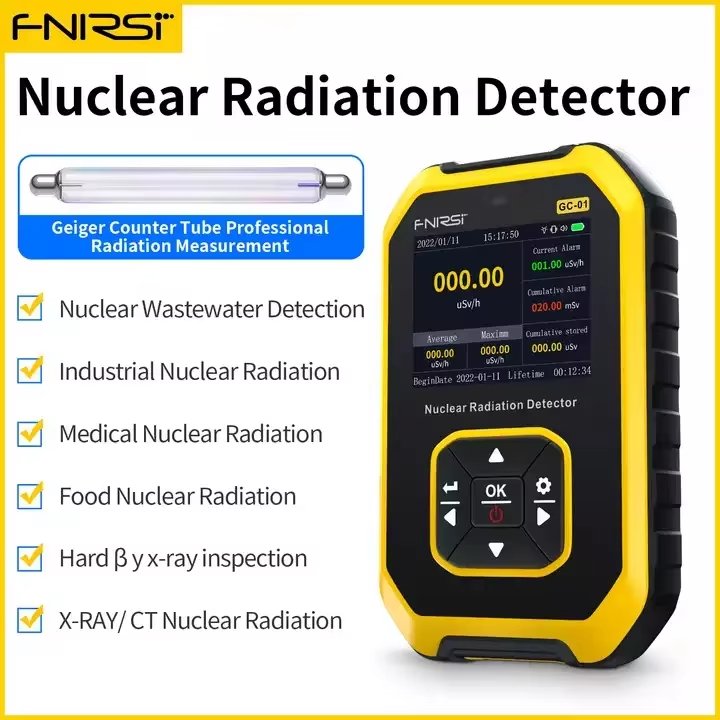 FNIRSI GC-01 Geiger Counter Nuclear Radiation Detector Personal Dosimeter X-ray Radioactivity Tester Marble Detector