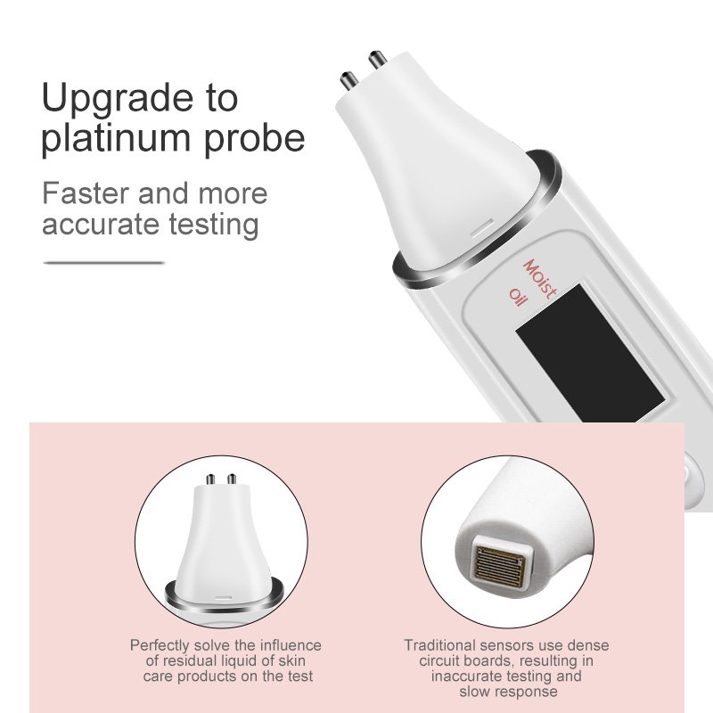 Beauty Care Tool LED Display Skin Analyzer Tester Digital Facial Moisture Oil Analyzer Face Skin Sensor Monitor Oil Detector