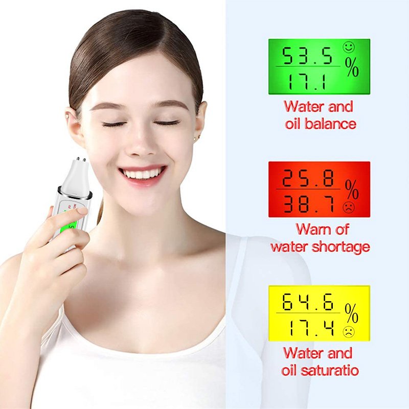 Beauty Care Tool LED Display Skin Analyzer Tester Digital Facial Moisture Oil Analyzer Face Skin Sensor Monitor Oil Detector