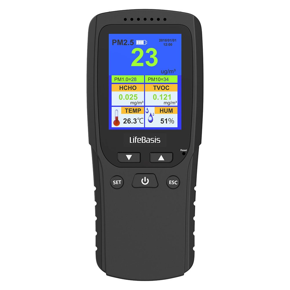 7 in 1 Air Quality Detector PM2.5 PM10 Meter Indoor Outdoor Air Pollution Sensor Air Quality Monitor