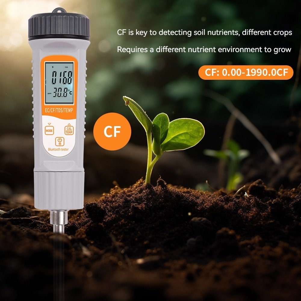 New Four-in-One Bluetooth Soil Tester EC CF TDS and Temperature Multifunctional Device