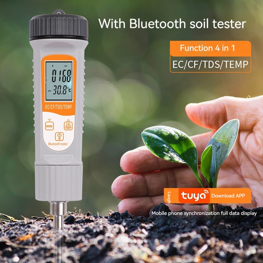 New Four-in-One Bluetooth Soil Tester EC CF TDS and Temperature Multifunctional Device