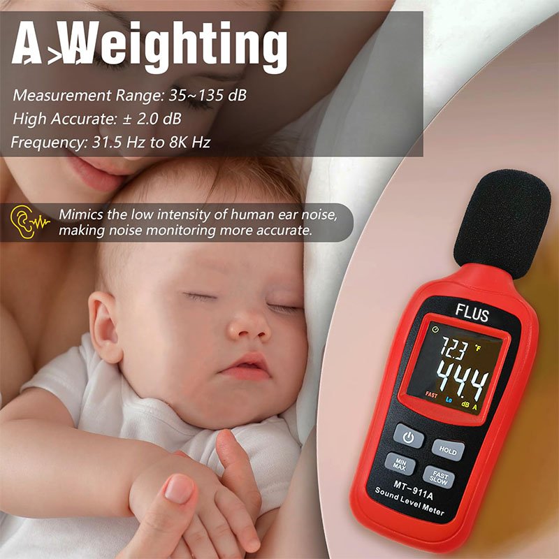 Digital sound level meter Measure 35-135dB Noise dB Decibel meter Monitoring Testers Smart Sensor