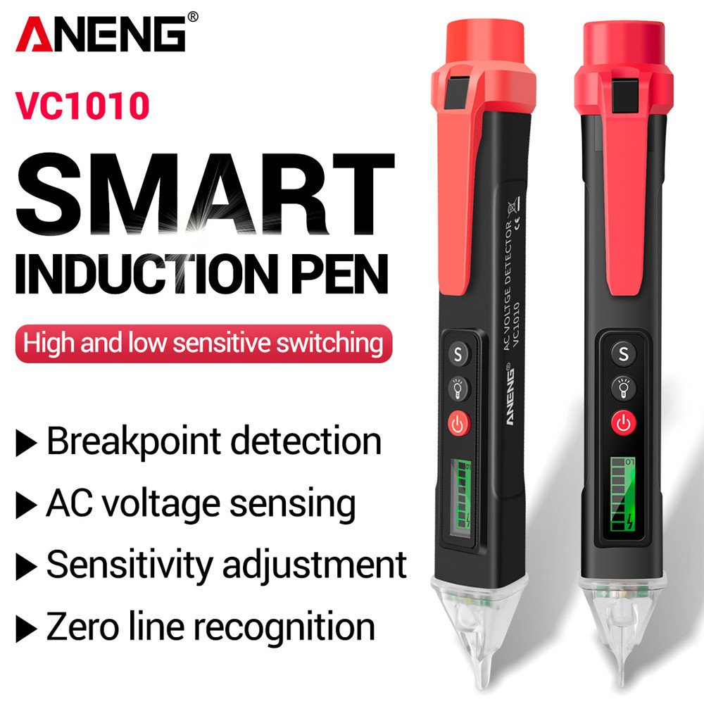 ANENG VC1010 Smart Non-Contact Tester Pen Meter Digital AC/DC Voltage Detectors 12-1000V Current Electric Sensor Test Pencil