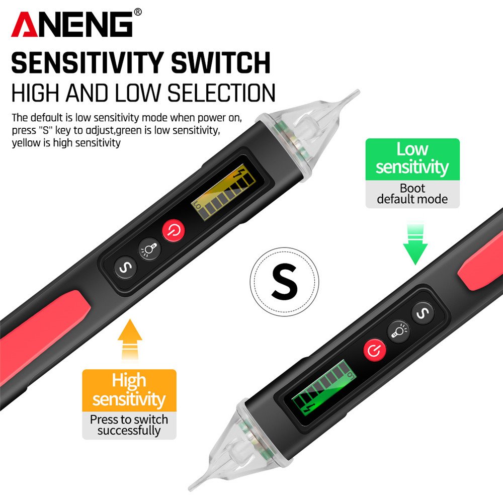 ANENG VC1010 Smart Non-Contact Tester Pen Meter Digital AC/DC Voltage Detectors 12-1000V Current Electric Sensor Test Pencil