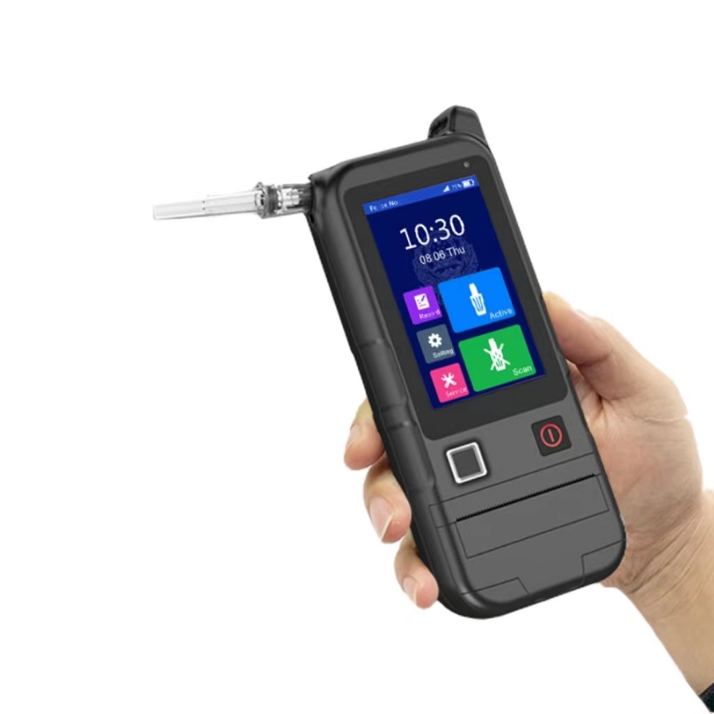 Professional-Grade Accuracy Compatible with Android Fuel Cell Sensor 4.0 inch Breathalyzer Alcohol Tester touch screen
