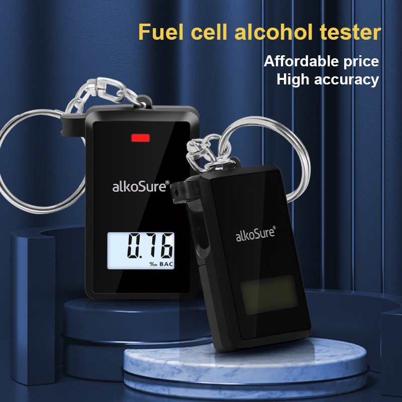 high quality Low Cost portable keychain breathalyzer with fuel cell sensor