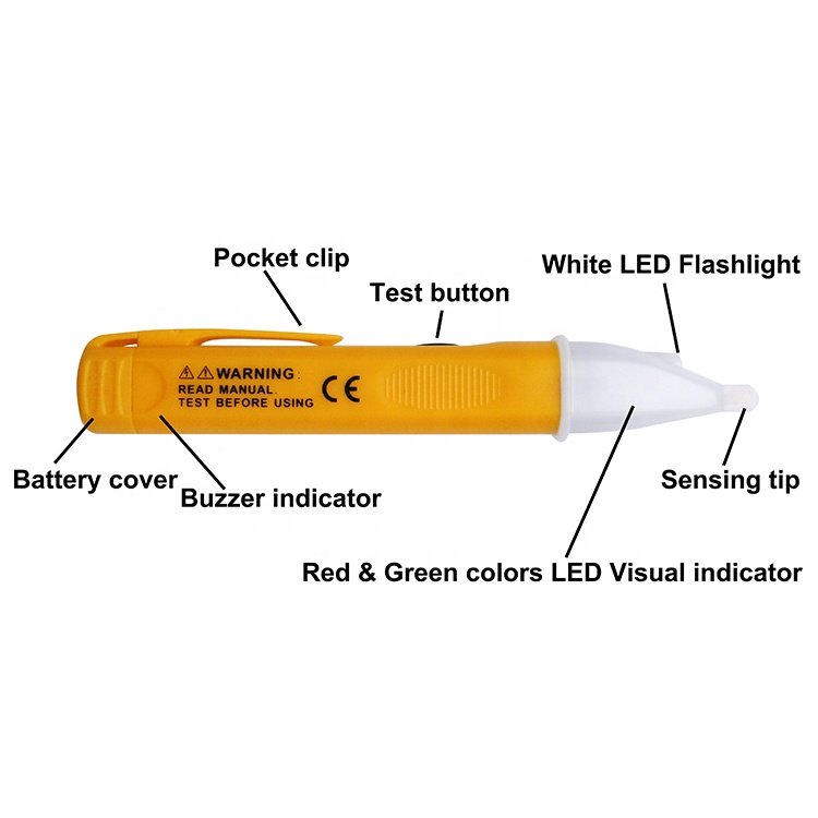 100V to 600V Non-contact Electroscope Voltage Tester Voltage Detector Electricity Test Pen-Type Voltage Current Tester