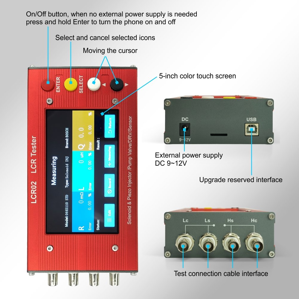 HIGH quality LCR02 Resistance, Inductance and Capacitance Tester small LCR tester