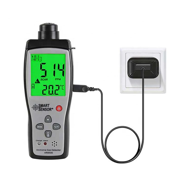 NH3 Gas Analyzers Handheld Ammonia Gas Detector Meter Tester Monitor Range 0-100PPM Sound Light Alarm