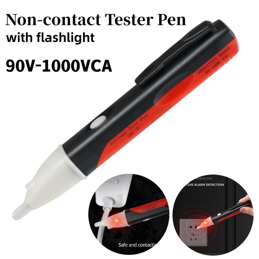 Electric indicator AC 90-1000V Non-Contact Socket Wall AC Power Outlet Voltage Detector Sensor Tester Pen LED light test pencil