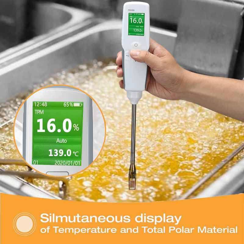 IKEME Waterproof Frying Oil Tester Portable Hand Hold Oil Quality Detector Meter Food Cooking Oil Quality Tester Portable