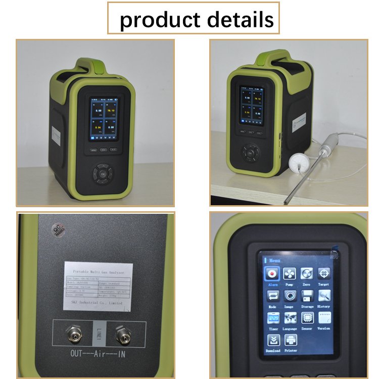 SKZ1050D 0-200ppm HBr Hydrogen bromide gas analyzer with rechargeable polymer battery