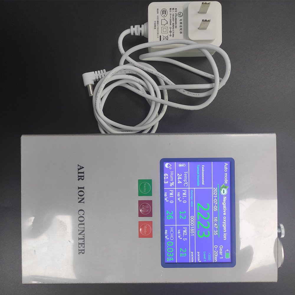High accuracy negative ion meter gas detector air quality monitor tester PM2.5 Formaldehyde detection sensor oxygen ions anion