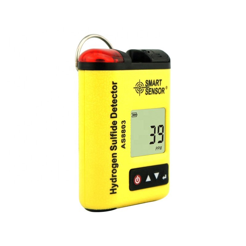 Smart Sensor AS8803 Mini Portable Clip-on Digital Hydrogen Sulfide Monitor H2S Gas Concentration Detector Tester Analyzer