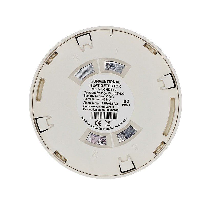 new 12V -24V DC Conventional 2-wire Heat Alarm Detector For Fire Alarm System