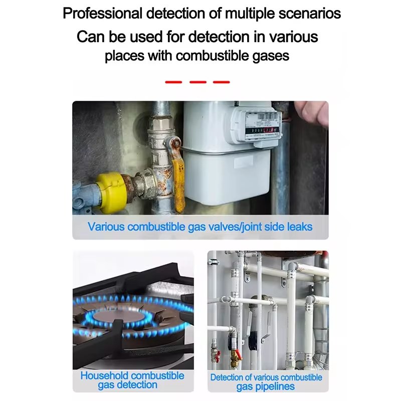 USB Rechargeable Combustible Gas Leak Detector Sensor Tool Industrial Use Gas-Sensitive Semi-Conduct Analyzer Meter
