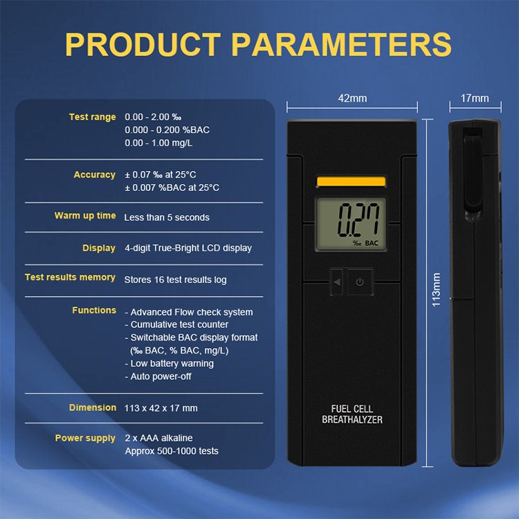 Wholesale Price Highest Accuracy Fuel Cell Alcohol Tester For Quick Scanning Test