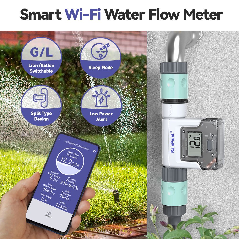 RAINPOINT WiFi Detector Soil Moisture Sensor Wifi Wireless Moisture Probe Soil FOR Plant Moisture Temperature