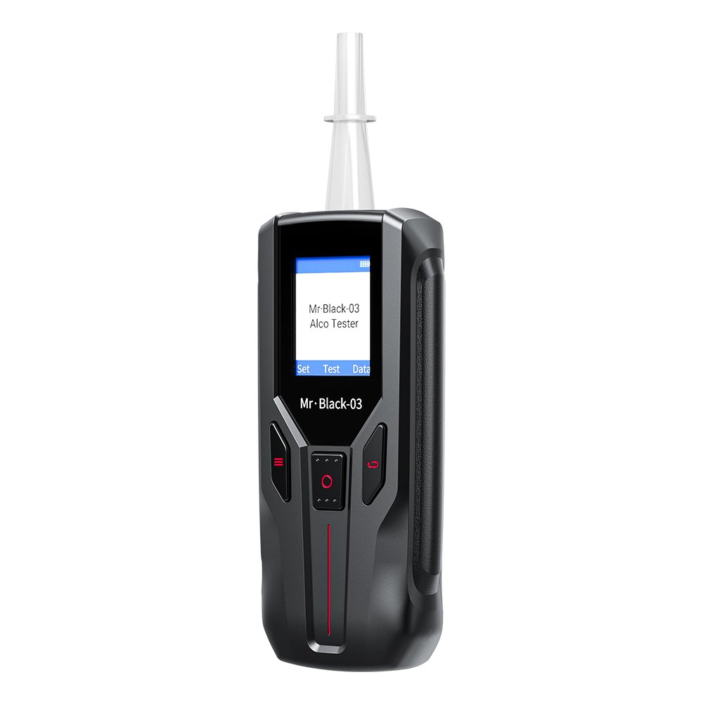 Electrochemical (fuel Cell) LCD Display Alcohol breath Tester Breathalyzer Detector with CE RoHS PSE Certificate Mr Black 03