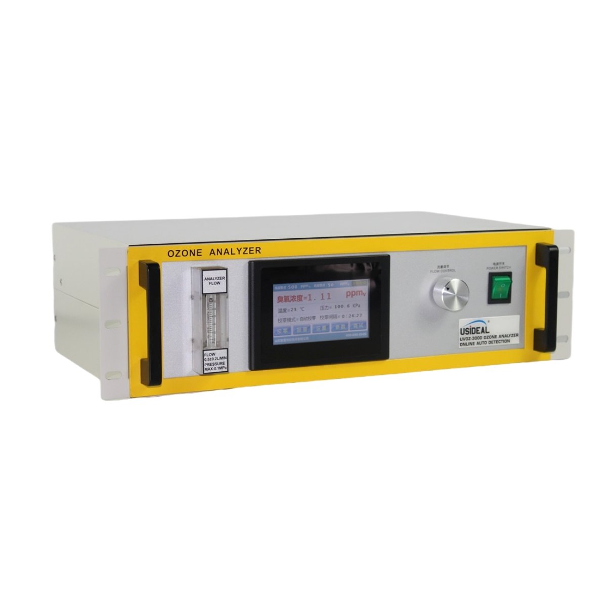 Portable Dual path UV absorption method ozone tester ozone detector with anti-corrosion flow meter