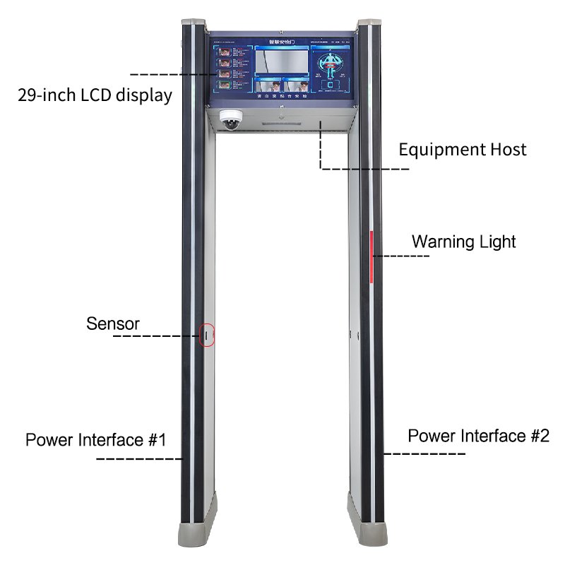 Highly Sensitive Metal Detector Walk Through Advanced Smart Metal Detector Gate