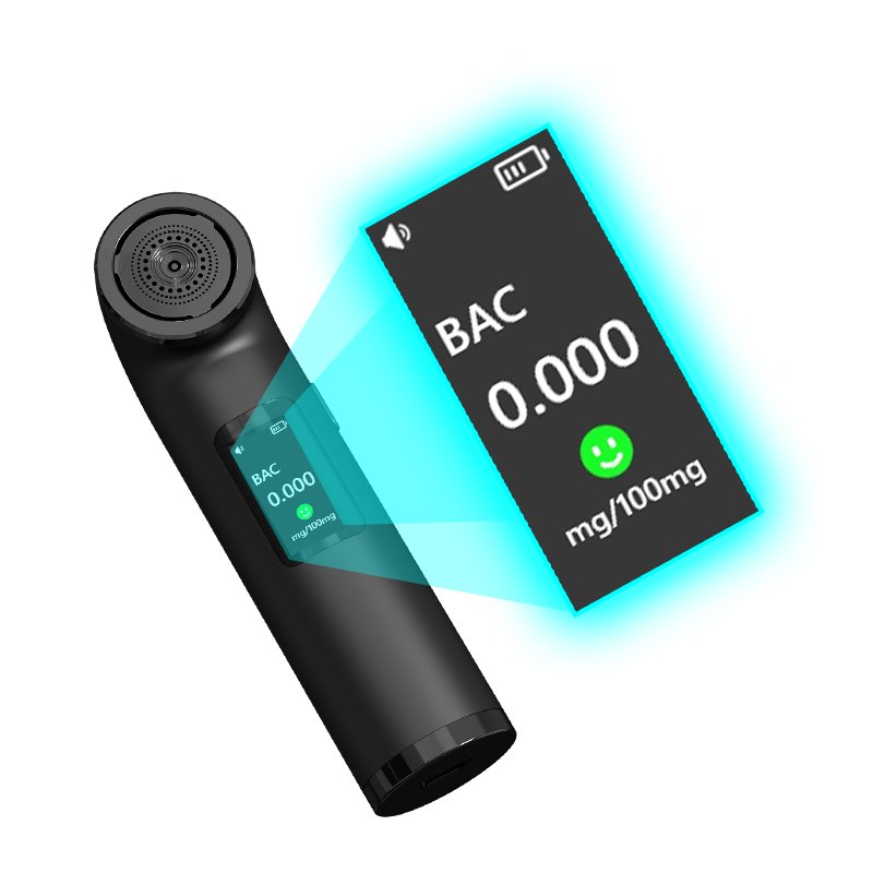 2024 H09 Digital Alcohol tester breath Meter Breathalyzer Alcohol Detector Checker for Drive car