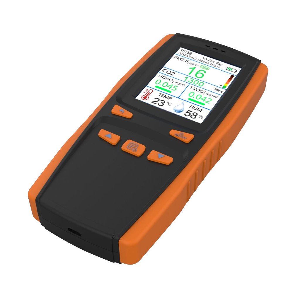 Handheld co2 monitor with NDIR sensor PM2.5 detector CO2 alarm carbon dioxide tester HCHO TVOC gas analyzer CO2 meter price low