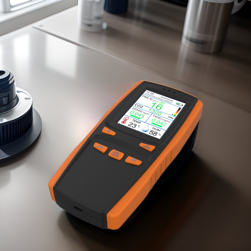 Handheld co2 monitor with NDIR sensor PM2.5 detector CO2 alarm carbon dioxide tester HCHO TVOC gas analyzer CO2 meter price low