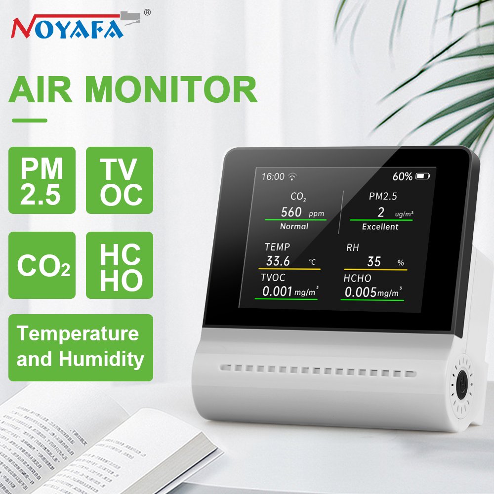 NOYAFA JMS16 5 in 1 Touch screen Indoor Accurate Air Detector Carbon Dioxid Detector Pm2.5 Meter HCHO and TVOC