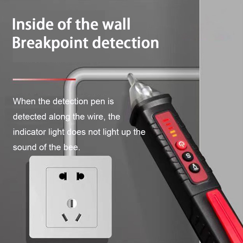 PZ8909 12-1000v AC Voltage Detector Non-contact Multifunctional Sound and Light Alarm Intelligent Voltage Sensing Test Pen