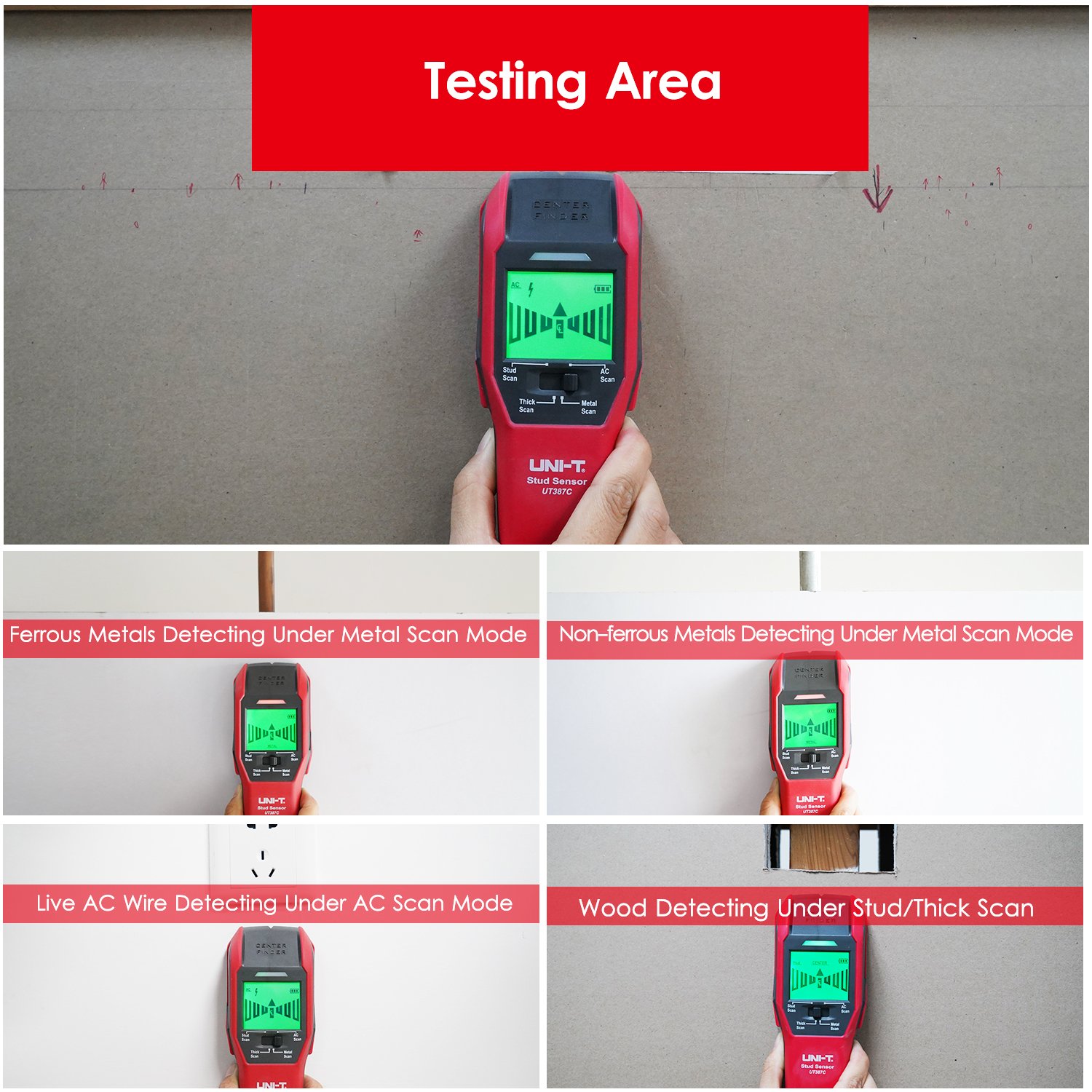 Stud Finder Wall Scanner Stud Detector Digital Metal Detector AC Wire Detector