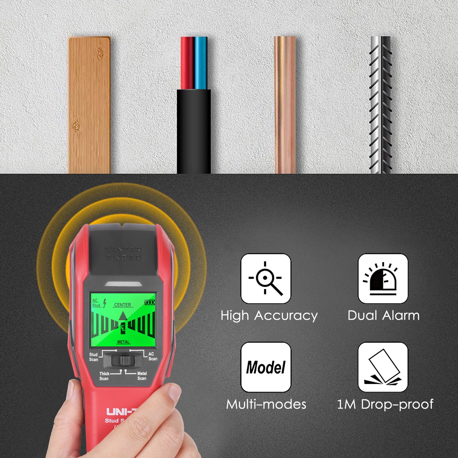 Stud Finder Wall Scanner Stud Detector Digital Metal Detector AC Wire Detector