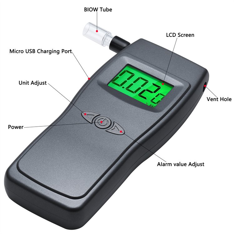 Portable Digital LCD Alcohol Detector Breathalyzer Alcohol Analyzer Alcohol Breathalyzer